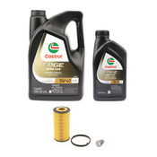 VW Oil Change Kit (5W40) - Castrol KIT-5W40OILKIT2