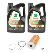 Mercedes Oil Change Kit 5W-40 - Castrol W210OILCNGEKT
